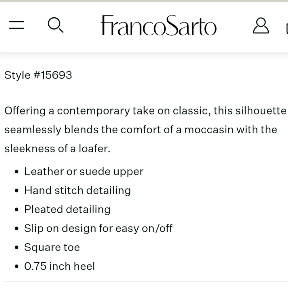 SARTO by FRANCO SARTO Lainey Suede Loafers Women's Size 7.5 - Picture 10 of 11
